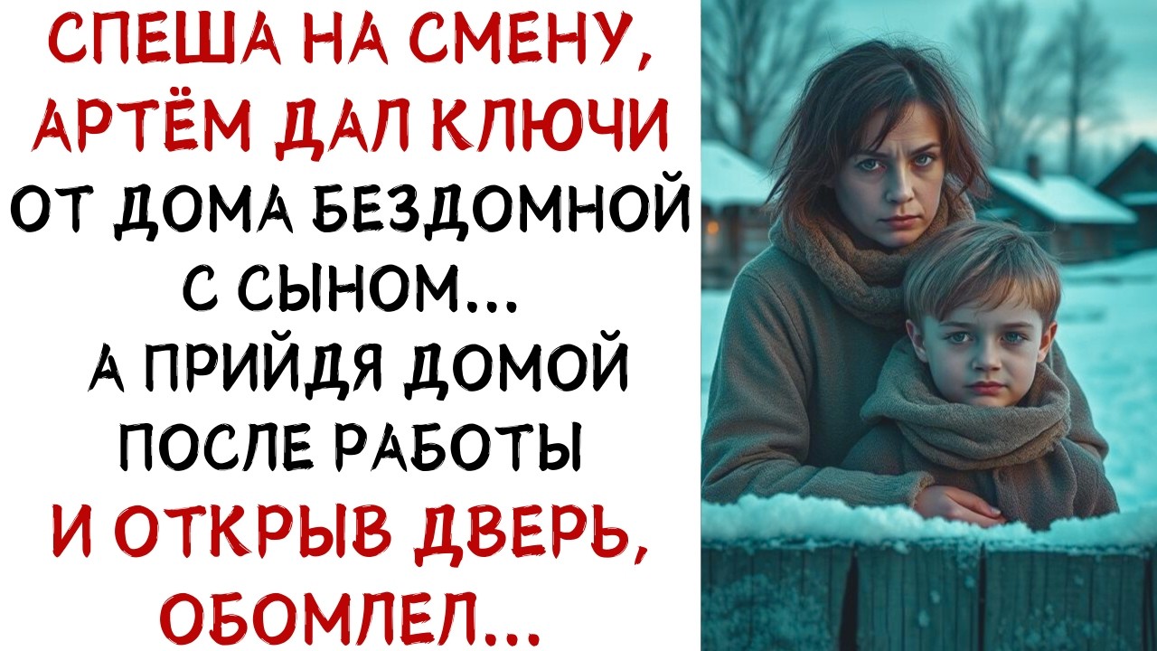Спеша на смену, Артём дал ключи от дома бездомной с сыном, а вернувшись, замер... ИСТОРИИ ИЗ ЖИЗНИ