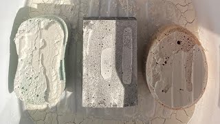 ASMR bulk paste bath sponge ripping + squeezing - powder / crush / dried cornstarch sounds