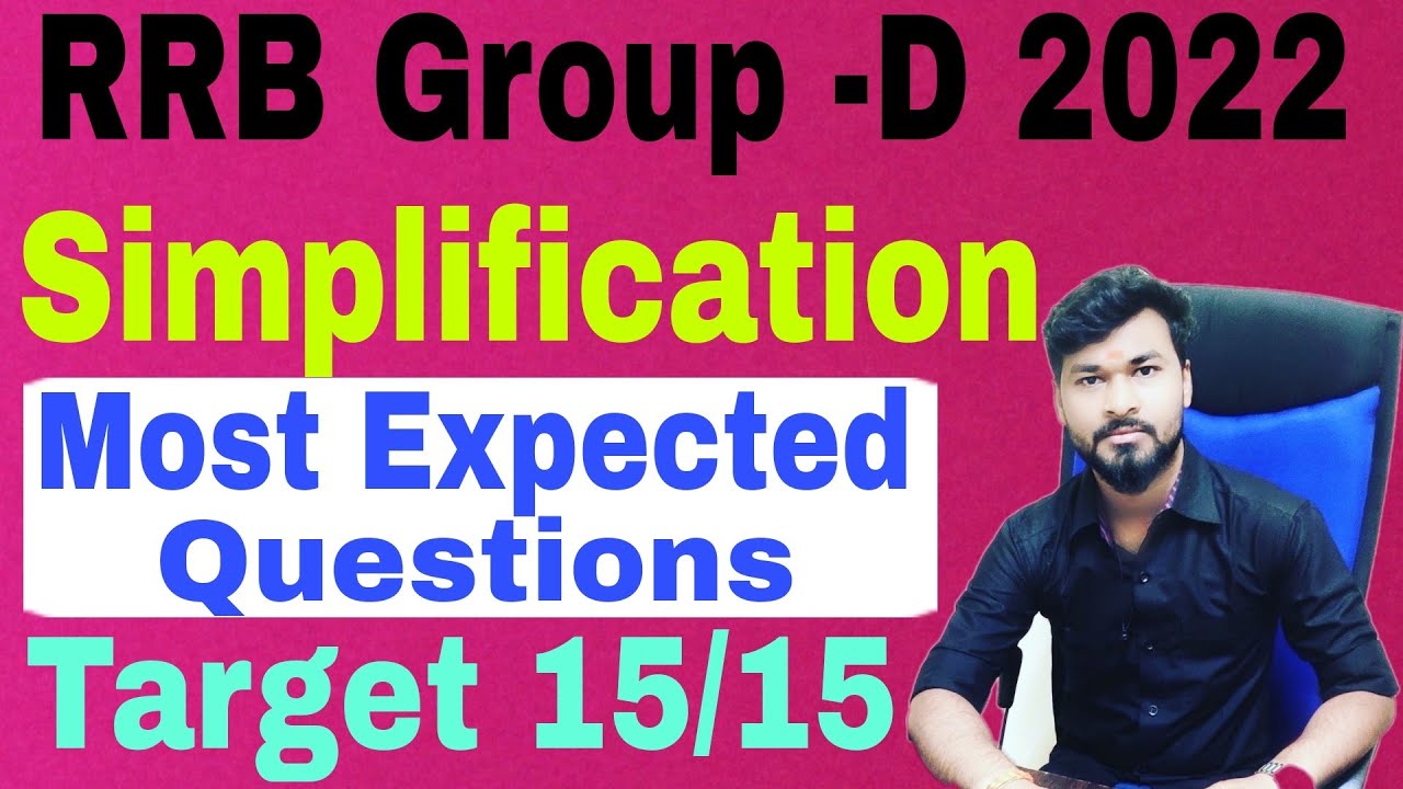 RRB Group -D Reasoning Analysis || Simplification Most Expected Questions Target 15/15 || All shifts