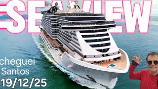MSC SEAVIEW navio 19/12/25 ‎⁨@cruzeiros2025⁩ Salvador chegando  #cruzeiro #google #cruise  cabine