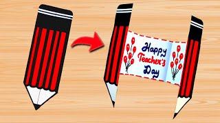 beautiful teacher's day card design/ happy teacher's day card making easy/teachers day greeting card
