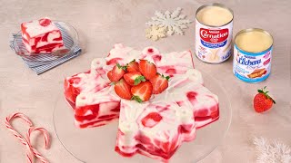 Nestle Strawberries and Cream Gelatin made with La Lechera!