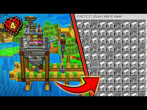 TheLonelyStream R - The MOST EFFICIENT IRON FARM in Minecraft Hardcore