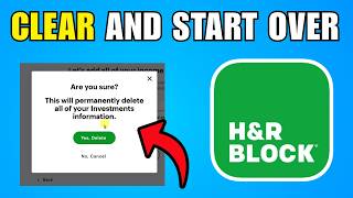 How To Clear And Start Over In H&R Block Online (2026) (Best Method)