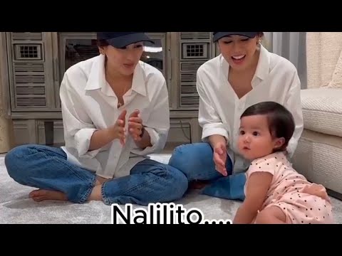 Toni Gonzaga at Alex, nagdamit ng pareho para ituro ni Polly Soriano, Who's mama" Ang Kyut!