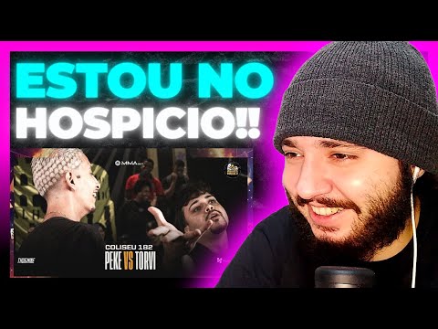 (DOIS MALUCOS NO PEDAÇO 😂😂) TORVI X PEKE - 2° FASE - BATALHA DO COLISEU - EDIÇÃO 182 | REACT BAUEB