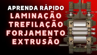 Aprenda os processos de CONFORMAÇÃO / FABRICAÇÃO - Laminação, trefilação, extrusão e forjamento