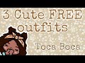 3 Free Cute Outfits ||Toca Boca