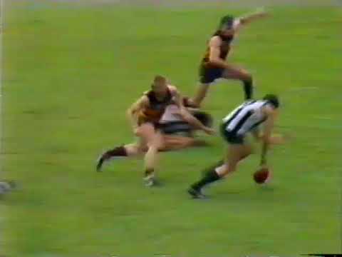 1988 Round 1 Brisbane Vs Collingwood at Carrara  Channel 7 Sunday Football Highlights parts of each