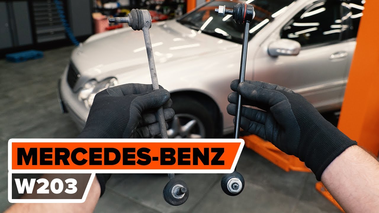 Byta stabilisatorstag fram på Mercedes W203 – utbytesguide