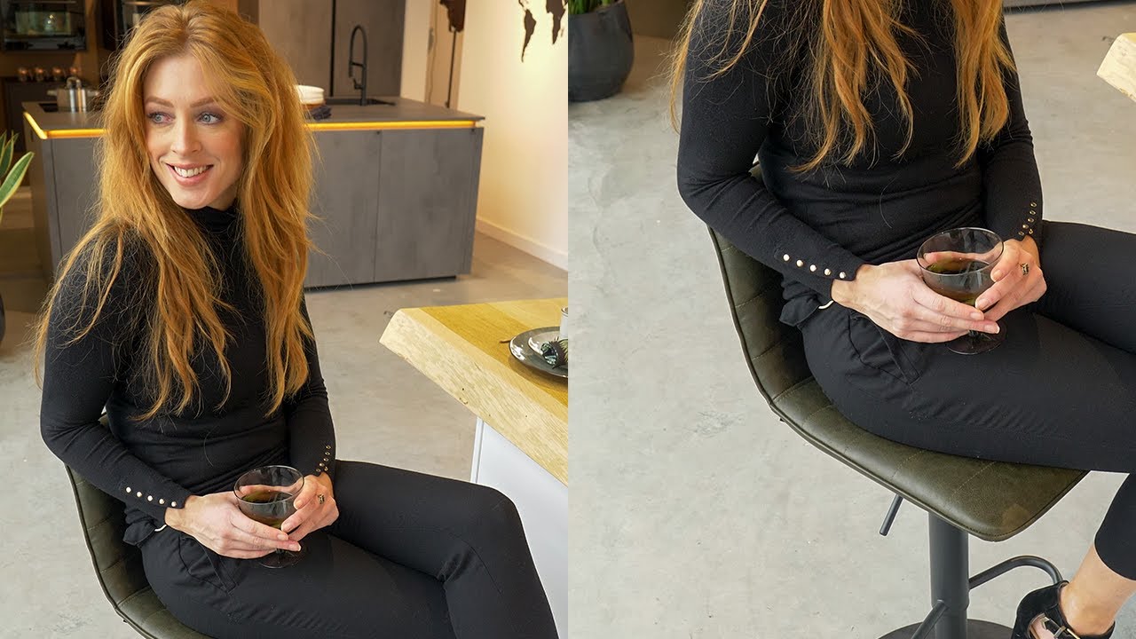 Industriële barkruk Boston leer olijfgroen 60-76 cm - draaibaar