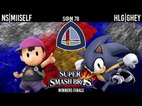 Sm4sh@Mines 78 - NS|Miiself (Ness) Vs. HLG|Ghey (Sonic) - Winners Finals