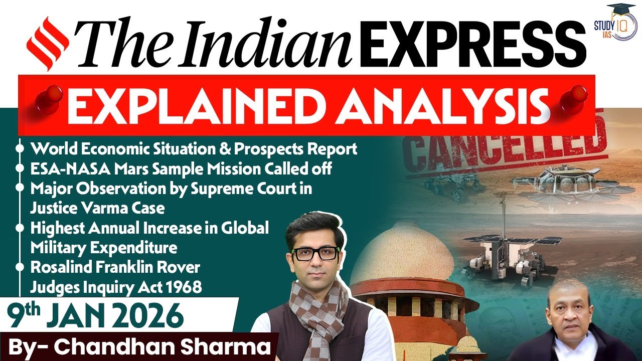 Indian Express Analysis | 9th January 2026 | The Indian Express Newspaper Analysis