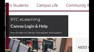 RTC Canvas Login and Help