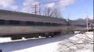 preview picture of video 'Amtrak Vermonter 56 Through Snowy Wallingford! 2-14-14'