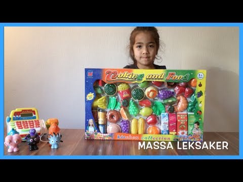 Babblarna i mataffären! Babblarna köper frukt och grönsaker! Lek o lär med Babblarna! Leksakskassan!