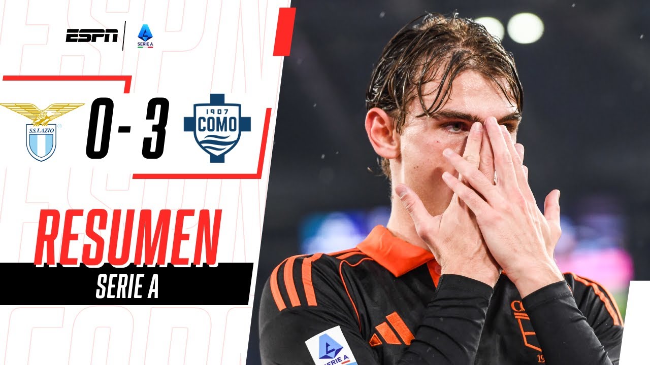 DOBLETE TOP DE NICO PAZ Y GOLEADA DE COMO ANTE LAZIO EN ROMA | Lazio 0-3 Como | RESUMEN