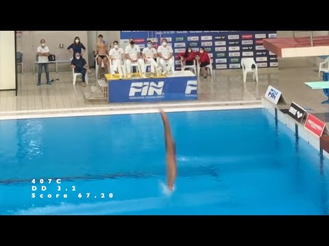 COPPA TOKIO 2021 Open - Trieste (ITA). 10m Platform Men's Final - 4 dives by winner Andreas Larsen.