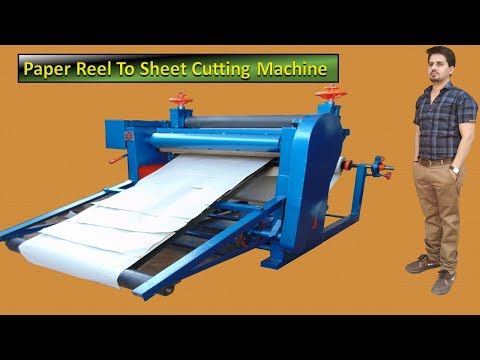 Paper roll to sheet cutting machine