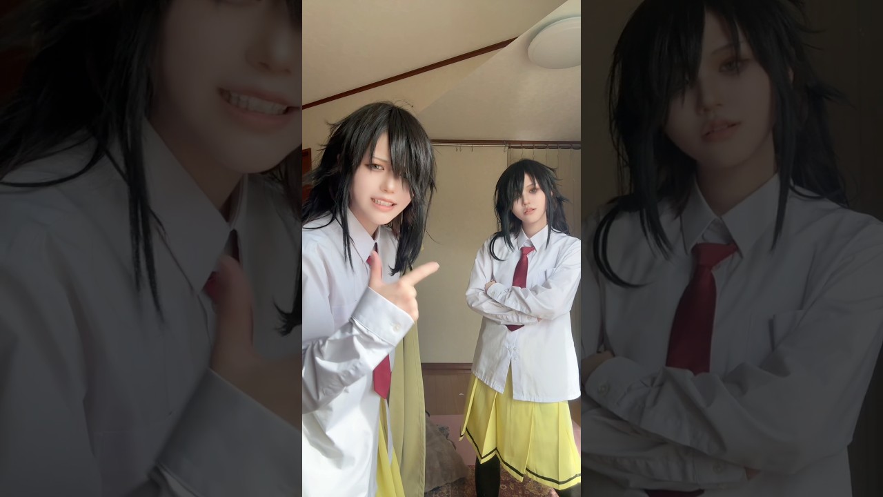 鏡よ鏡正直割れたいか！ #黒木智子コスプレ #私がモテないのはどう考えてもお前らが悪い #watamote #tomoko