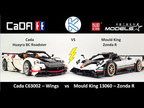 Mould King vs Cada im Pagani Vergleich C63002 Wings vs 13060 Zonda R