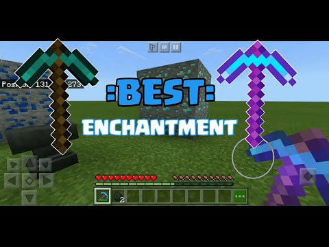 Best Enchantments For PICKAXE in Hindi ||Minecraft PE||