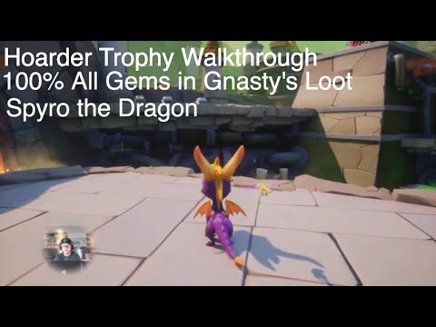 Spyro the Dragon - Hoarder Trophy Achievement Guide - All Gems in Gnasty's Loot PS4, Xbox One