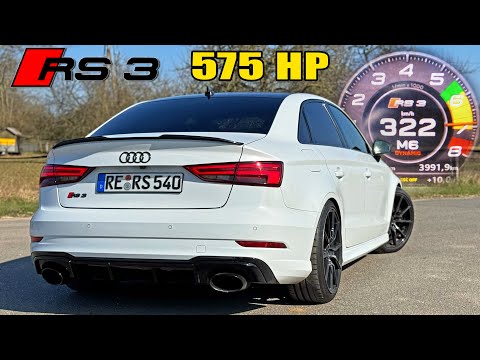 575HP Audi RS3 has a MAGIC TURBO! // 322KMH REVIEW on AUTOBAHN