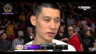 Jeremy Lin Post Game Interview - Lakers vs Horents | 11.9.14