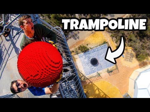 Can a Giant LEGO Ball Survive a Trampoline?