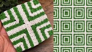 Super easy crochet square motifs pattern 