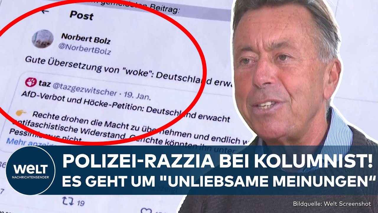 MEINUNGSFREIHEIT: Ermittlungen gegen Kolumnist Norbert Bolz nach „Deutschland erwache“ Tweet!