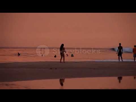 Lanka natural beach at hikkaduwa