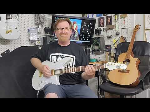 Baritone - Dood Craft Guitars - The Beatrice 628 - #150 - White & Gold image 11