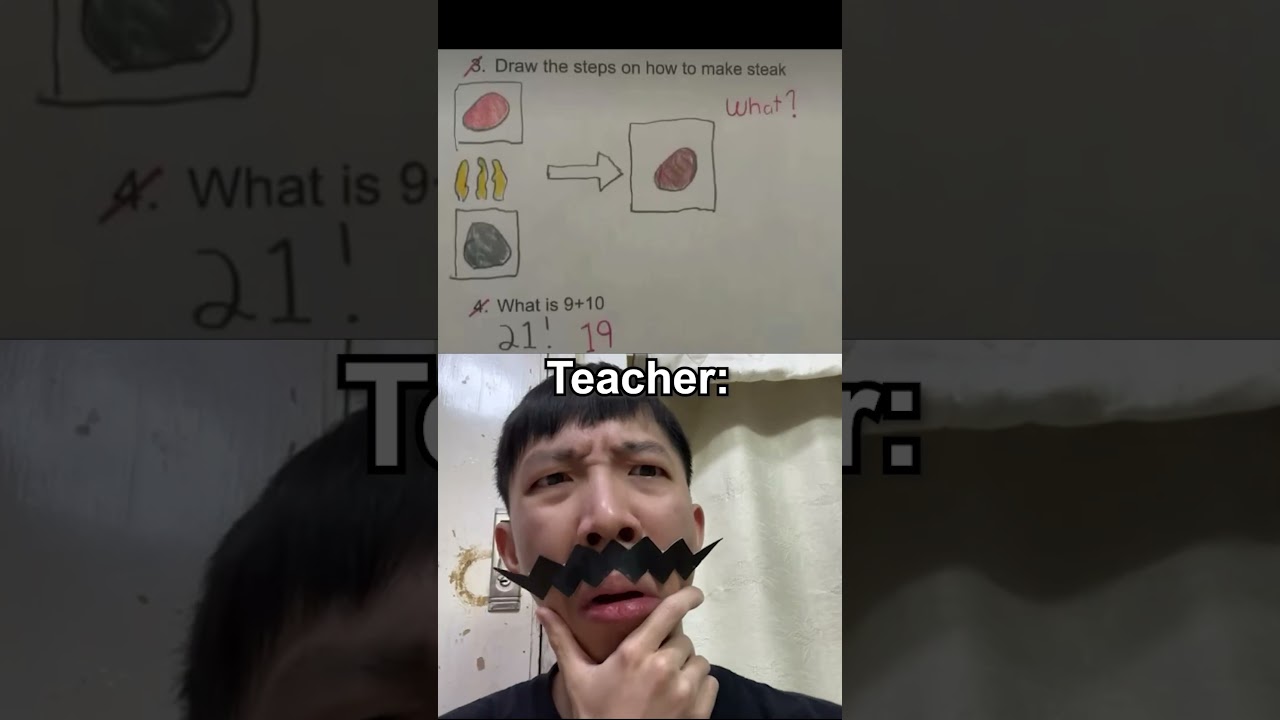 The teacher must be very puzzled by this exam paper #shorts