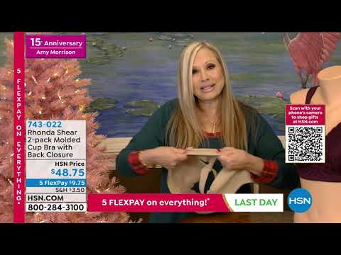 Rhonda Shear 2pack Molded Cup Bra with Back Closure