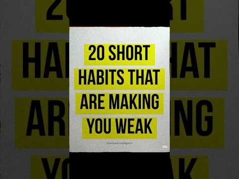 20 Daily Habits That Are Secretly Weakening You! | How To Break 20 Bad Habits! #healthyhabits