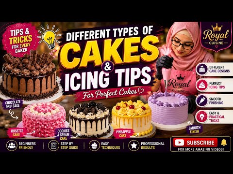 How to decorate different types of cakes all tips and tricks by Royal Cuisine 🤤