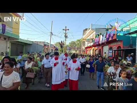 Recorrido prosecional de DOMINGO de RAMOS  parroquia de Santo Domingo de Guzmán  SUCHITEPEQUEZ