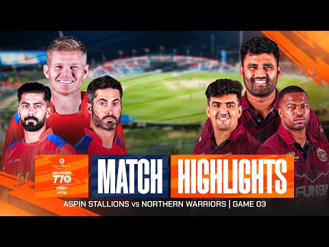 2025 Abu Dhabi T10 I Match 03 Highlights: Aspin Stallions vs Northern Warriors | Season 9