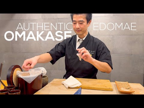 Omakase de estilo único e autêntico de 23 pratos - Sushi Hasegawa * Vlog |