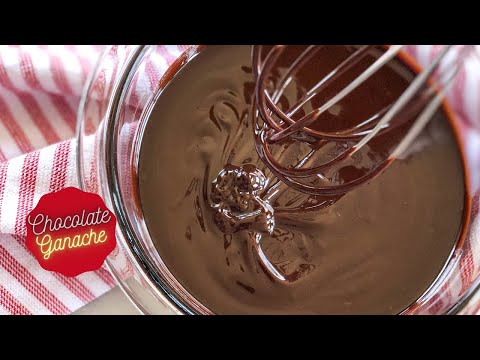 Easy & delicious fail proof Chocolate ganache-  a shiny glaze, icing, sauce, or filling!