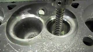 How to relieve Combustion Chambers on high-performance V8 heads,5th of 5 angle valve seat job