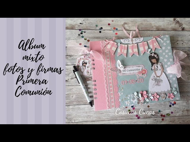 Vídeo relacionado con Álbum Mi Primera Comunión con Auriculares Bluetooth Personalizados | Set de Regalo Original para Niña | Ilustrado a Color con Páginas para Firmas, Fotos y Recuerdos