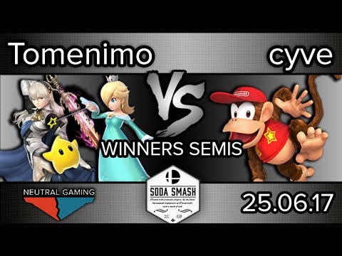 Soda Smash - cyve (Diddy Kong) vs tomenimo (Rosalina, Corrin) - Winners Semis