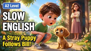 A Stray Puppy Follows Bill Home | Learn English with Story | (A1-A2 Level)