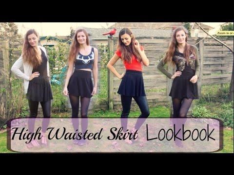 How to Wear a High Waisted Skirt - Lookbook - Outfits...