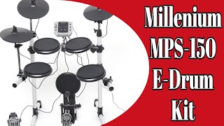 Video thumbnail for Millenium MPS-150 Electronic Drum kit - Quick review and Sound test by Ben's How To & Reviews.