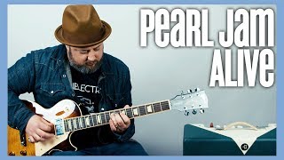 Pearl Jam Alive Rhythm &amp; Lead Guitar Lesson + Tutorial