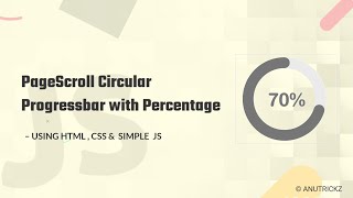 [Requested] How To Create a Scroll-Based Progress Bar with Percentage – using HTML CSS & JS